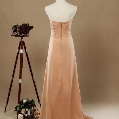 Taupe Sweetheart Chiffon Bridesmaid Dresses With..